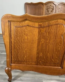 Pamono Vintage French Louis Bed Frame in Oak> Beds & Bedroom Sets