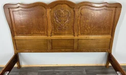 Pamono Vintage French Louis Bed Frame in Oak><noscript><img width=