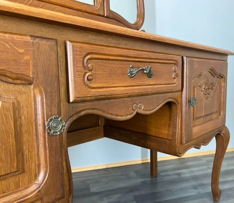 Pamono Vintage French Louis Dressing Table with Mirror> Dressing Tables