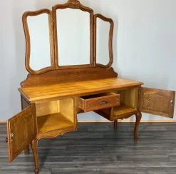 Pamono Vintage French Louis Dressing Table with Mirror><noscript><img width=