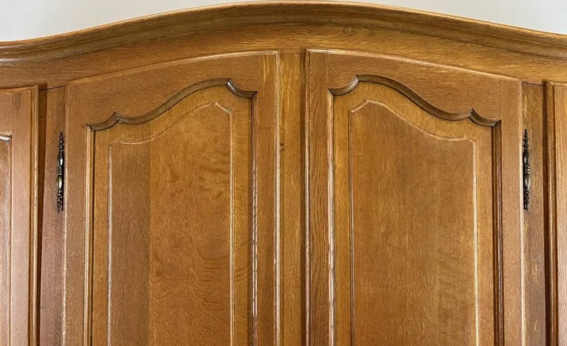 Pamono Vintage French Louis XVI Carved Oak 4-Door Armoire> Cabinets & Wardrobes