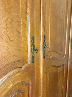 Pamono Vintage French Louis XVI Carved Oak 4-Door Armoire><noscript><img width=
