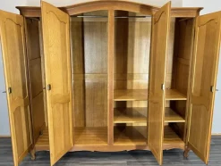 Pamono Vintage French Louis XVI Carved Oak 4-Door Armoire><noscript><img width=