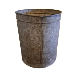 Pamono Vintage French Metal Zinc Barrel, 1920s><noscript><img width=