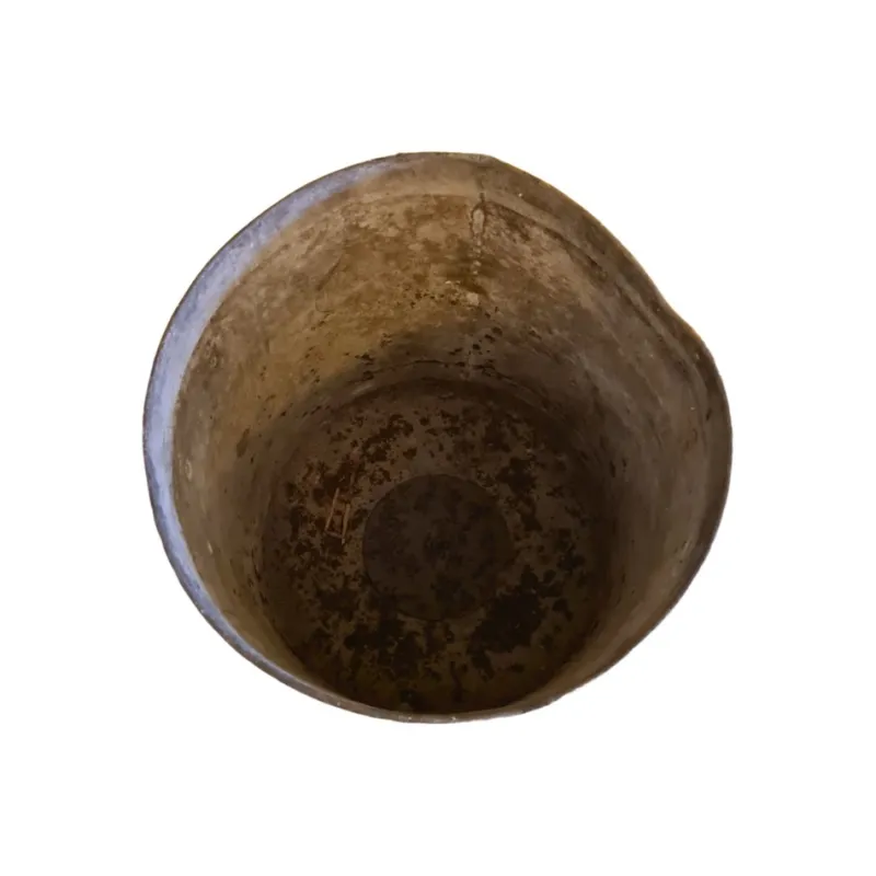 Pamono Vintage French Metal Zinc Barrel, 1920s> Planters And Jardiniere