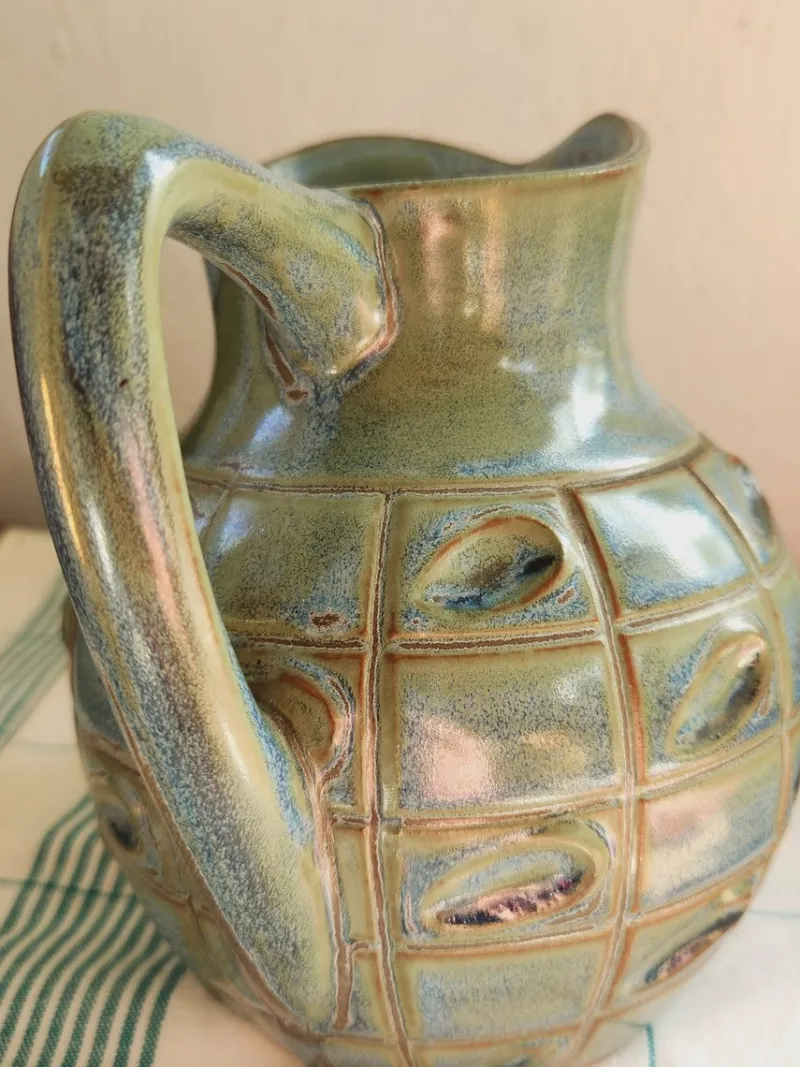 Pamono Vintage French No 408 Ceramic Pitcher by Denbac, 1930s> Bottles, Carafes & Jugs