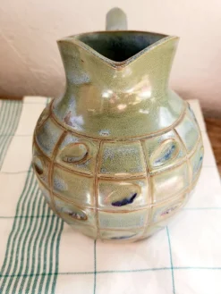 Pamono Vintage French No 408 Ceramic Pitcher by Denbac, 1930s><noscript><img width=