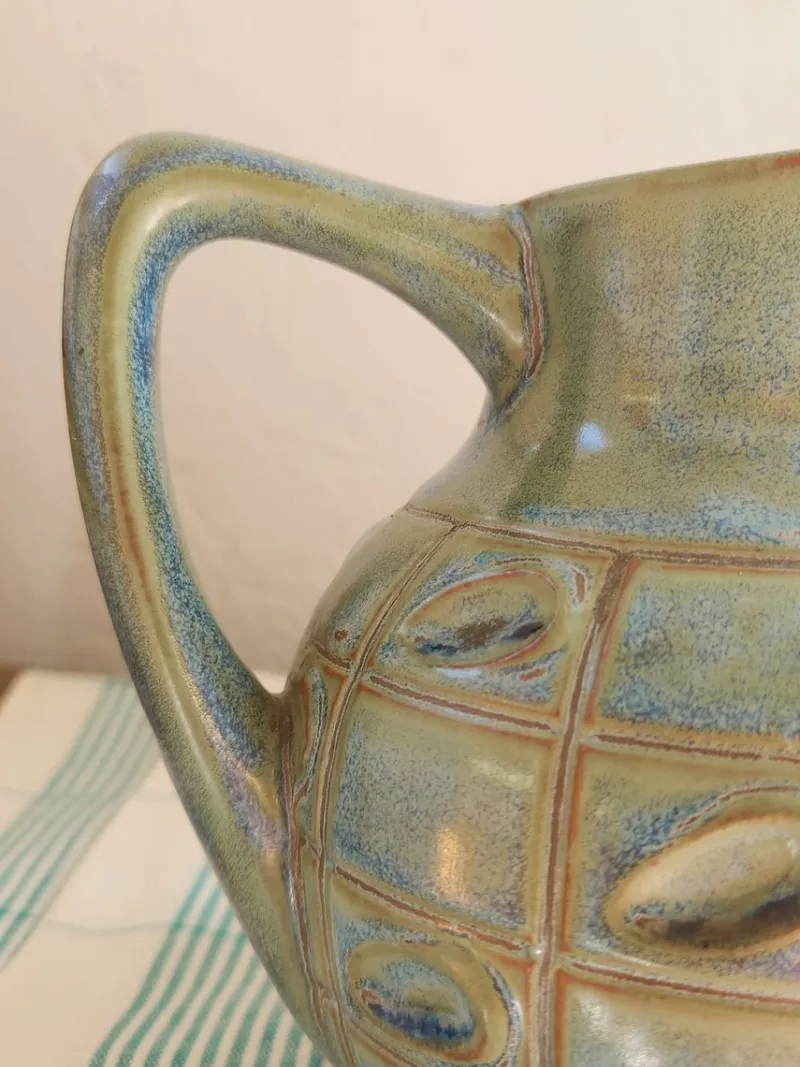 Pamono Vintage French No 408 Ceramic Pitcher by Denbac, 1930s> Bottles, Carafes & Jugs