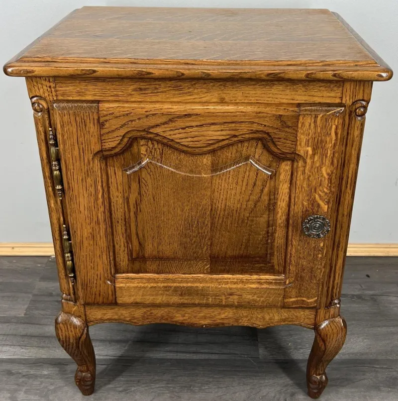 New Pamono Vintage French Oak Bedside Tables, Set of 2