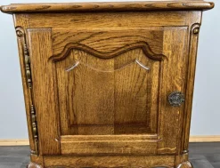 New Pamono Vintage French Oak Bedside Tables, Set of 2