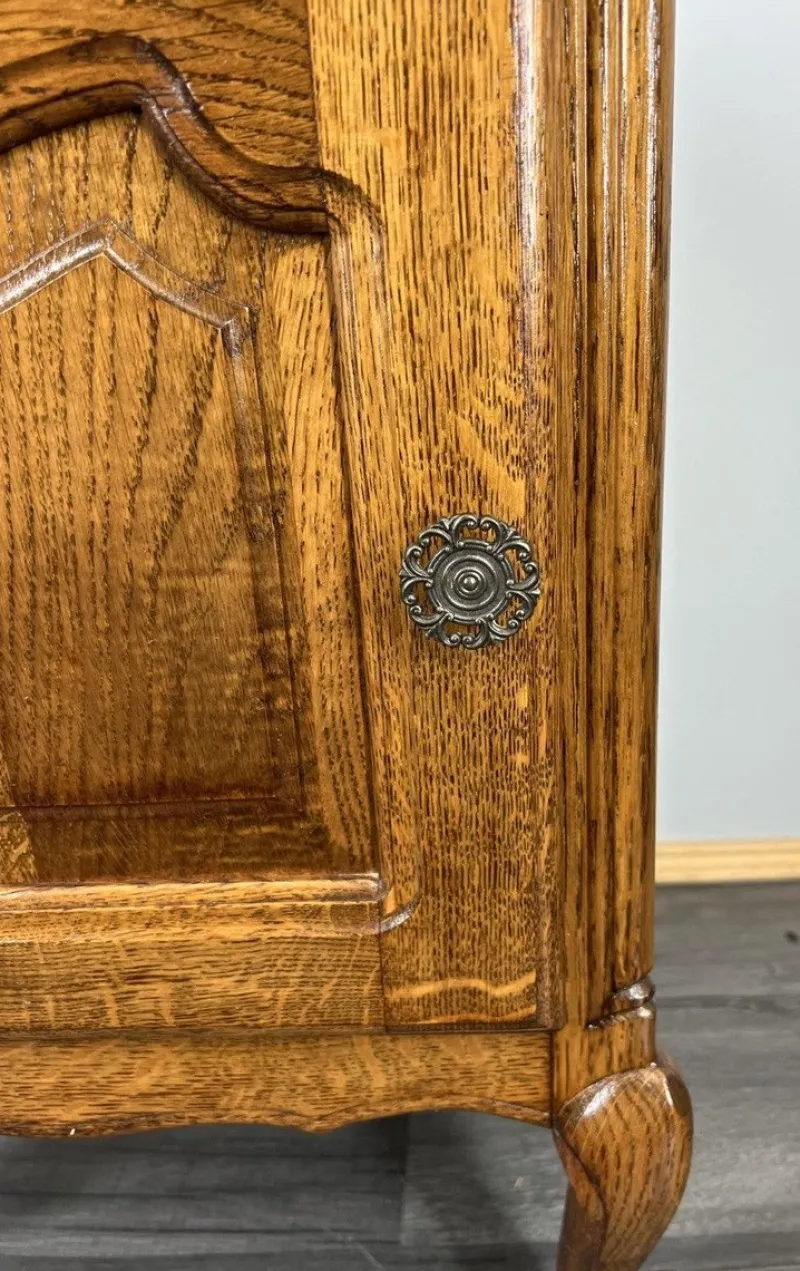 New Pamono Vintage French Oak Bedside Tables, Set of 2