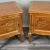 Clearance Pamono Vintage French Oak Bedside Tables, Set of 2