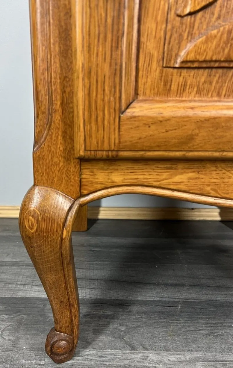 Clearance Pamono Vintage French Oak Bedside Tables, Set of 2