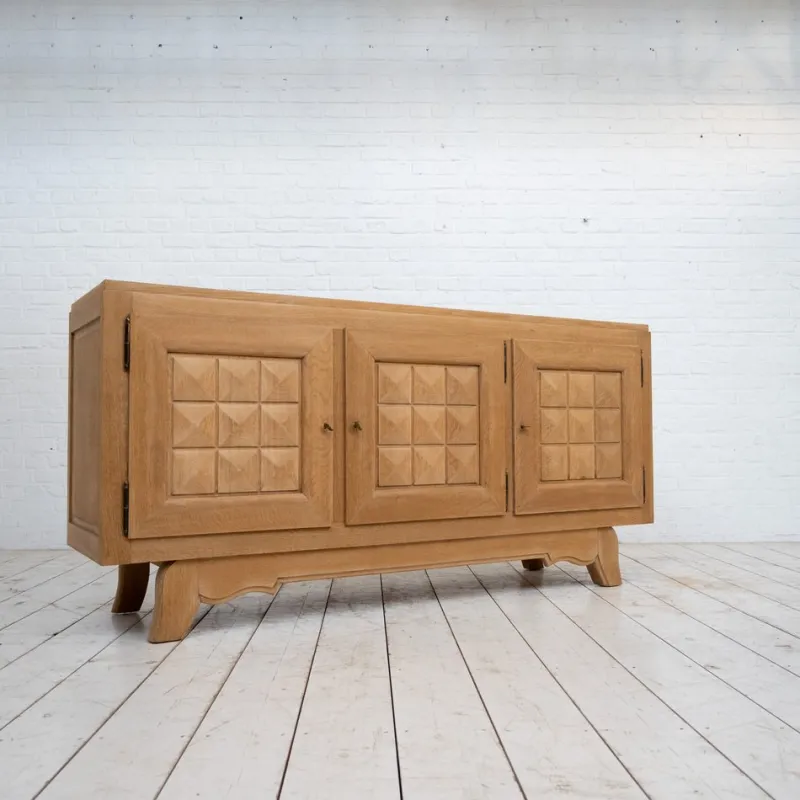 Pamono Vintage French Oak Sideboard from Gaston Poisson, 1940s> Sideboards & Buffets
