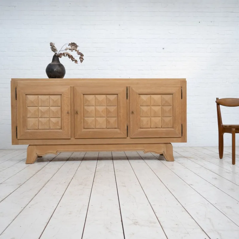 Pamono Vintage French Oak Sideboard from Gaston Poisson, 1940s> Sideboards & Buffets