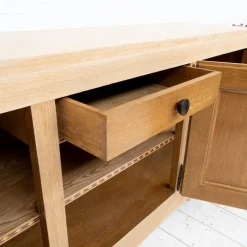 Pamono Vintage French Oak Sideboard from Gaston Poisson, 1940s><noscript><img width=