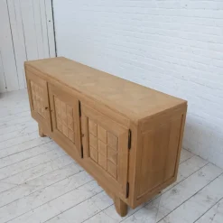 Pamono Vintage French Oak Sideboard from Gaston Poisson, 1940s><noscript><img width=