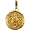 Online Pamono Vintage French Perroud Gemini Zodiac 18k Yellow Gold Medal Pendant, 1960s