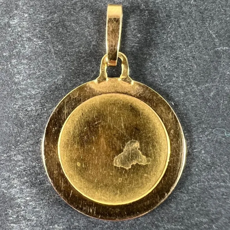 Online Pamono Vintage French Perroud Gemini Zodiac 18k Yellow Gold Medal Pendant, 1960s