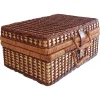 Pamono Vintage French Picnic Case in Wicker, 1940s> Trunks Crates & Baskets