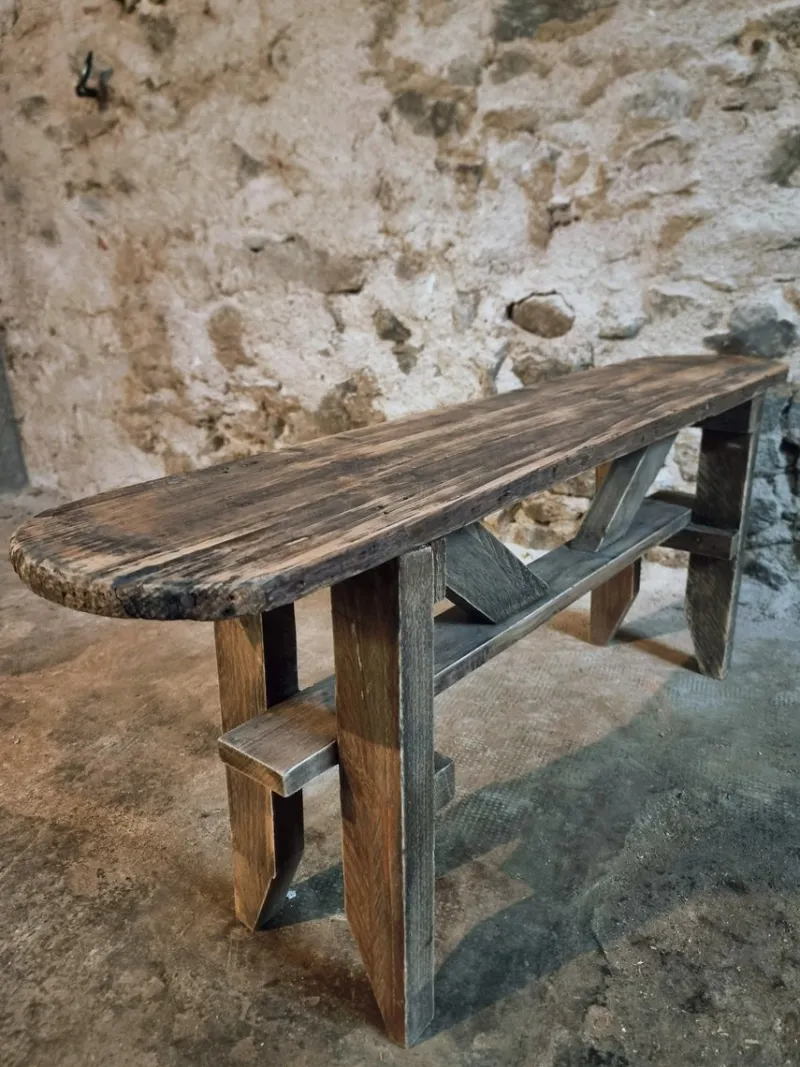 Sale Pamono Vintage French Pine Bench, 1960s