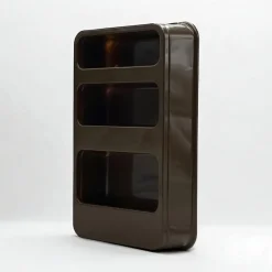 Pamono Vintage French Plastra Wall Shelves in Brown Plastic by Jean-Lin Viaud for Prisunic, 1970s><noscript><img width=
