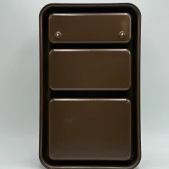 Pamono Vintage French Plastra Wall Shelves in Brown Plastic by Jean-Lin Viaud for Prisunic, 1970s><noscript><img width=