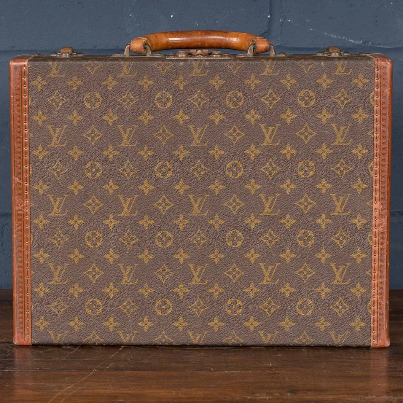 Pamono Vintage French President Briefcase in Monogram Canvas from Louis Vuitton, 1990> Trunks Crates & Baskets
