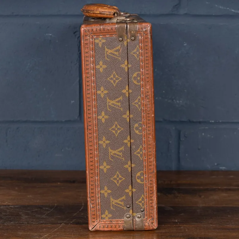 Pamono Vintage French President Briefcase in Monogram Canvas from Louis Vuitton, 1990> Trunks Crates & Baskets