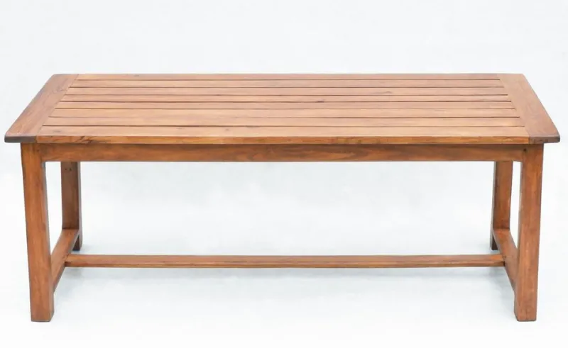 Pamono Vintage French Provincial Slatted Pine Outside Dining Table, 1980> Garden Tables