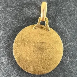 Pamono Vintage French Raphaels Cherub 18k Yellow Gold Medal Pendant, 1950s><noscript><img width=