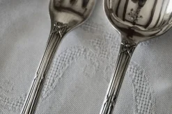 Pamono Vintage French Rubans Box Silver-Plated Dessert Cutlery from Christofle, 1960s, Set of 24><noscript><img width=