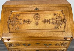 Pamono Vintage French Secretaire in Oak><noscript><img width=