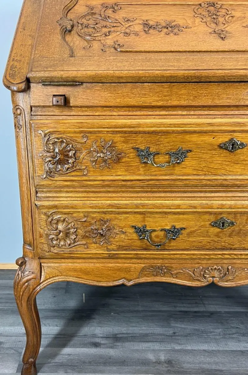 Pamono Vintage French Secretaire in Oak> Secretaires