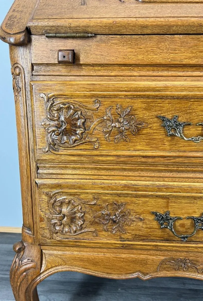 Pamono Vintage French Secretaire in Oak> Secretaires