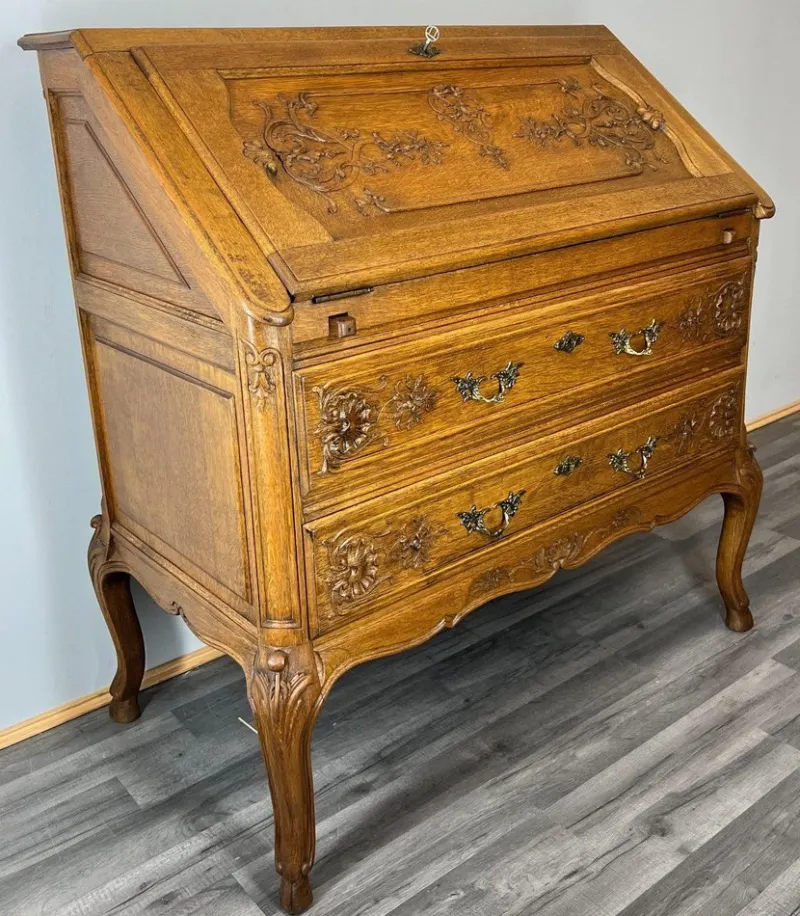 Pamono Vintage French Secretaire in Oak> Secretaires