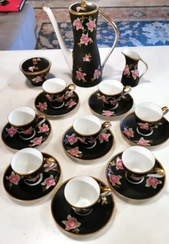 New Pamono Vintage French Sevres-Vincennes Porcelain Coffee Service, Set of 19