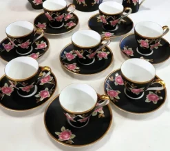 New Pamono Vintage French Sevres-Vincennes Porcelain Coffee Service, Set of 19