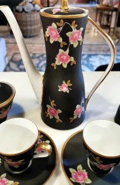 New Pamono Vintage French Sevres-Vincennes Porcelain Coffee Service, Set of 19