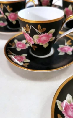 New Pamono Vintage French Sevres-Vincennes Porcelain Coffee Service, Set of 19