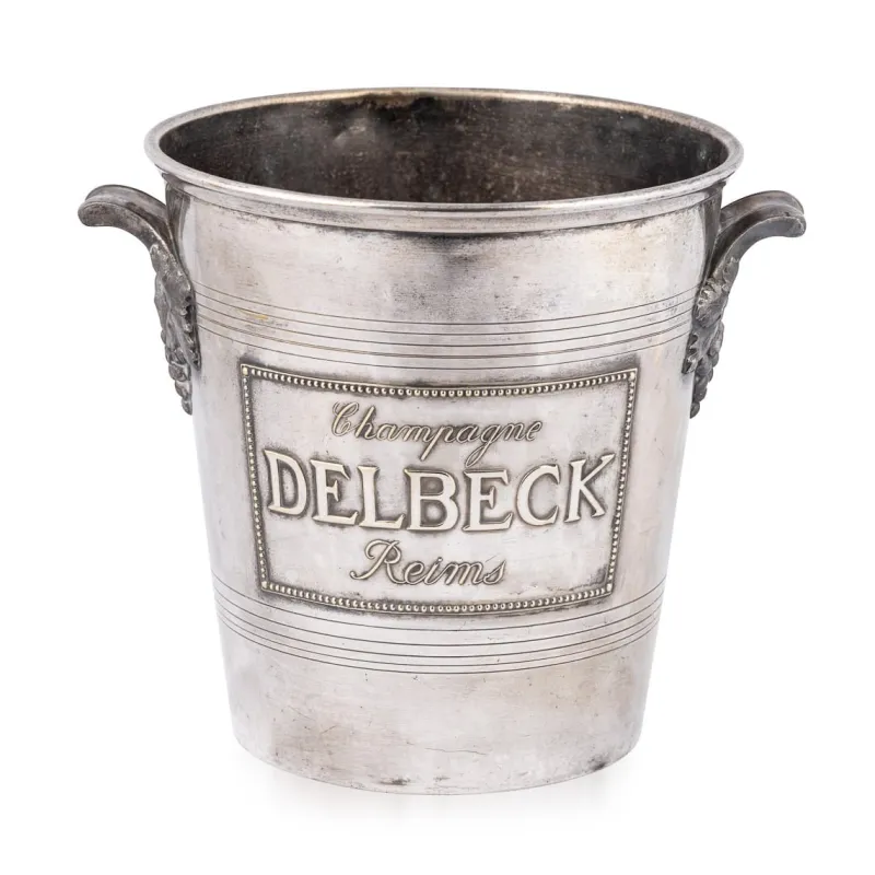 Pamono Vintage French Silver Plated Delbeck Reims Champagne Cooler, 1930> Ice Buckets & Wine Coolers