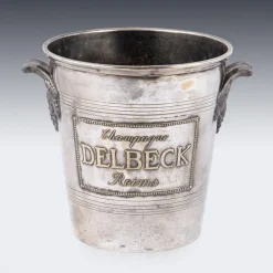 Pamono Vintage French Silver Plated Delbeck Reims Champagne Cooler, 1930><noscript><img width=