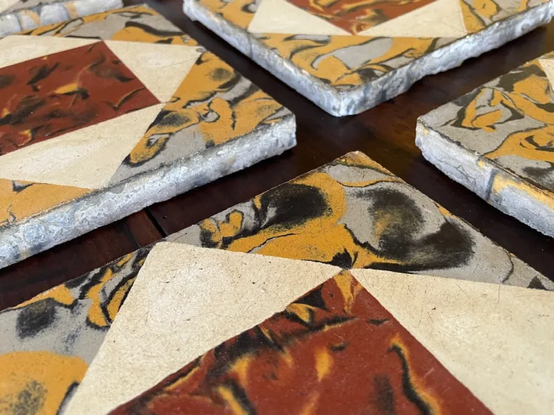 Online Pamono Vintage French Tiles, 1930s-1940s, Set of 6