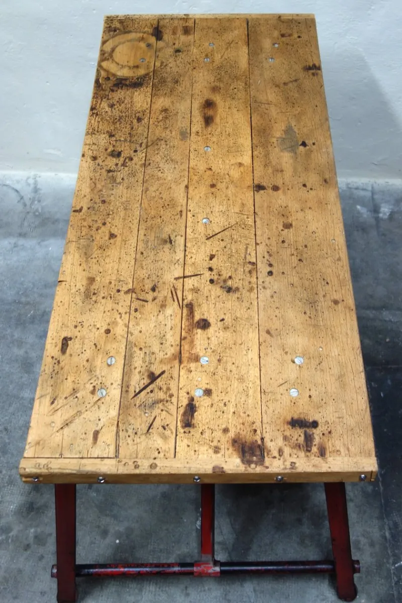Pamono Vintage French Virax Workbench, 1960s> Worktables & Workbenches