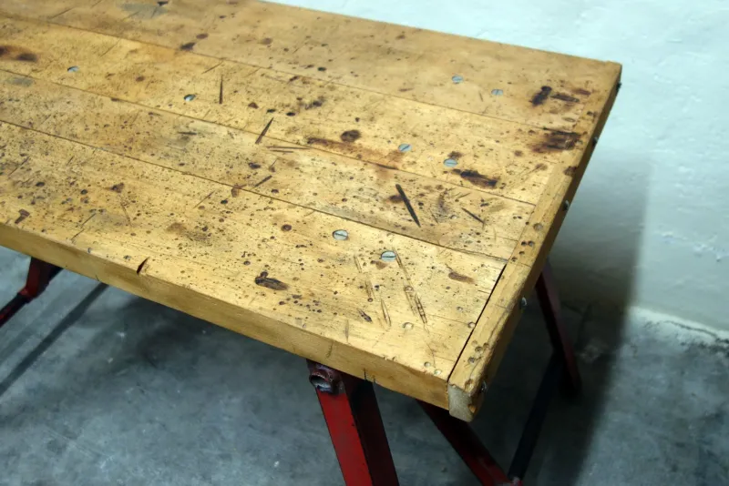 Pamono Vintage French Virax Workbench, 1960s> Worktables & Workbenches