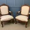 Pamono Vintage French Walnut Chairs, 1880, Set of 2> Lounge Chairs & Armchairs