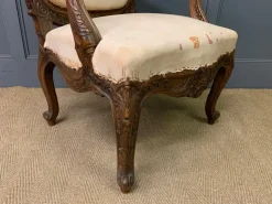 Pamono Vintage French Walnut Chairs, 1880, Set of 2><noscript><img width=