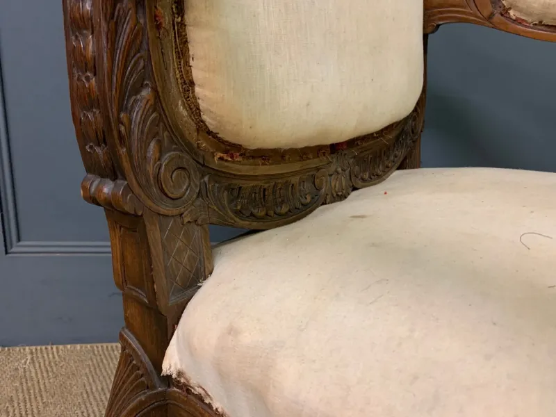 Pamono Vintage French Walnut Chairs, 1880, Set of 2> Lounge Chairs & Armchairs