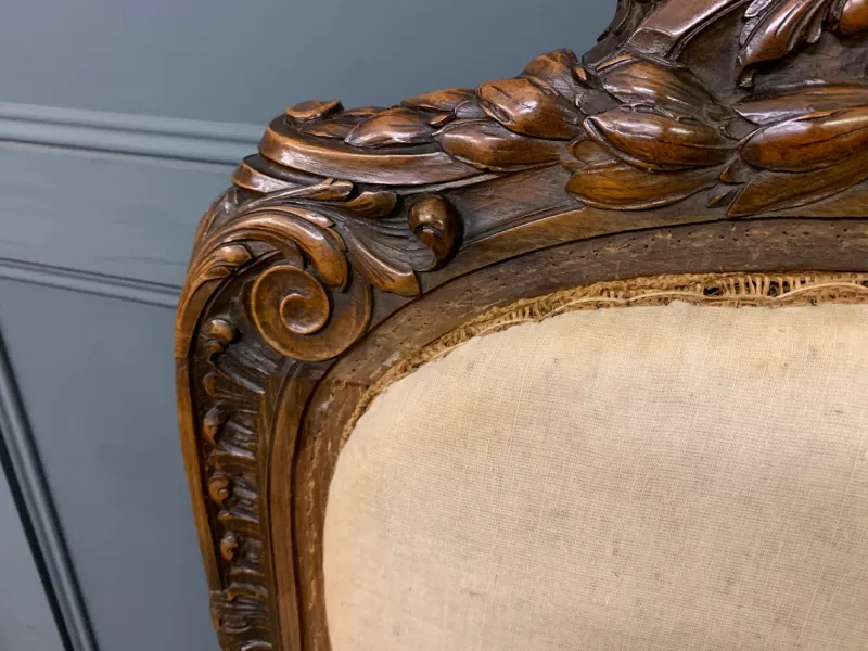 Pamono Vintage French Walnut Chairs, 1880, Set of 2> Lounge Chairs & Armchairs