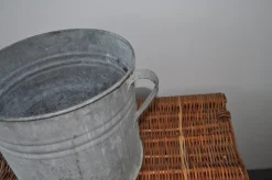 Pamono Vintage Galvanized Zinc Planter, 1950s><noscript><img width=